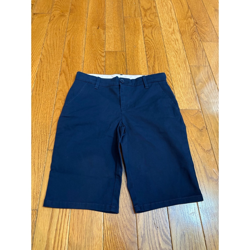 NWOT Gap Kids Boys Navy Blue Chino Shorts Slim Fit Size 14 Slim Adjustable Waist